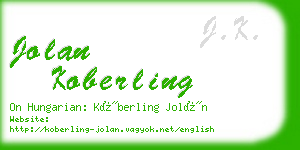 jolan koberling business card